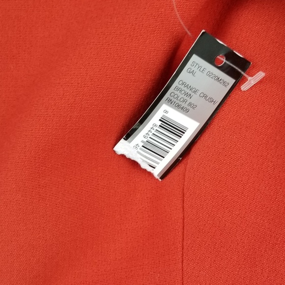 Tahari Arthur Levine Orange Brown Belted Dress 6 - Picture 4 of 5